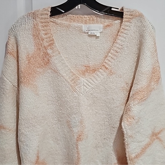 Anthropologie Tie Dye Sweater V Neck Top - Picture 4 of 7